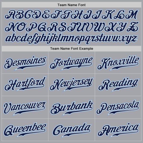 Custom Gray Navy Pinstripe Navy-Light Blue Authentic Baseball Jersey