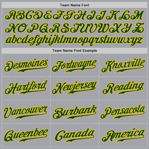 Custom Gray Green Pinstripe Green-Gold Authentic Baseball Jersey