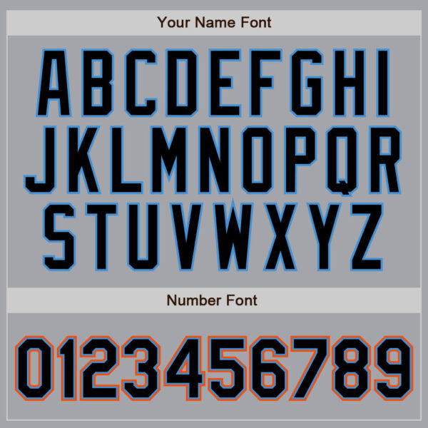 Custom Gray Black Pinstripe Black-Powder Blue Authentic Baseball Jersey