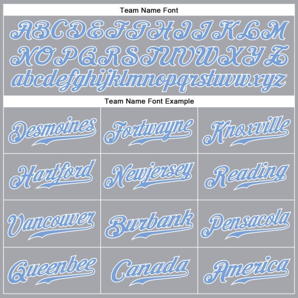 Custom Gray Light Blue-White Authentic Sleeveless Baseball Jersey