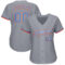 Custom Gray Powder Blue White-Orange Authentic Baseball Jersey