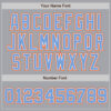 Custom Gray Powder Blue White-Orange Authentic Baseball Jersey