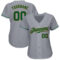 Custom Gray Kelly Green-Old Gold Authentic Baseball Jersey