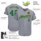 Custom Gray Kelly Green-Old Gold Authentic Baseball Jersey