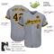 Custom Gray Brown-Gold Authentic Baseball Jersey