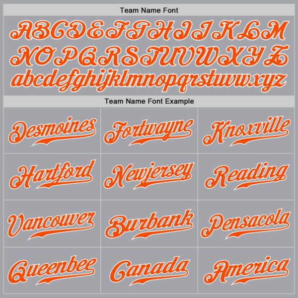 Custom Gray Orange-White Authentic Baseball Jersey