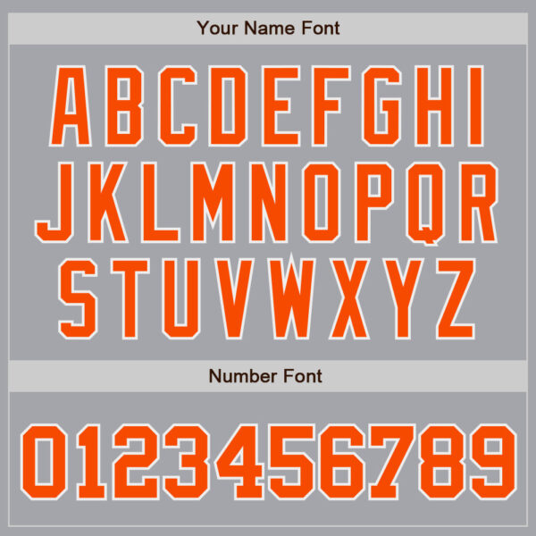 Custom Gray Orange-White Authentic Baseball Jersey