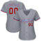 Custom Gray Red White-Light Blue Authentic Baseball Jersey