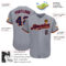 Custom Gray Navy Red-Old Gold Authentic Baseball Jersey