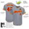 Custom Gray Red-Gold Authentic Baseball Jersey