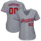 Custom Gray Red White-Royal Authentic Baseball Jersey