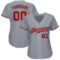 Custom Gray Red White-Black Authentic Baseball Jersey