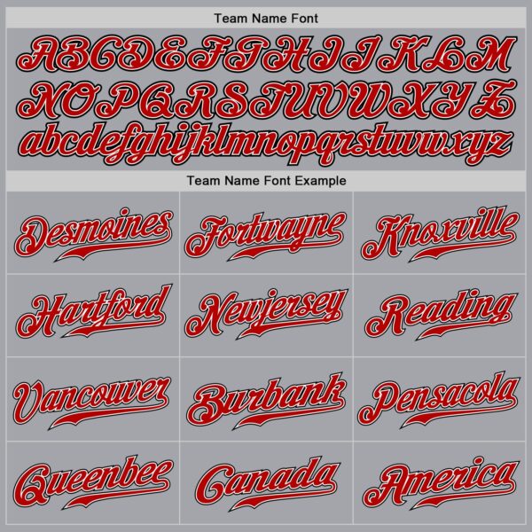 Custom Gray Red White-Black Authentic Baseball Jersey