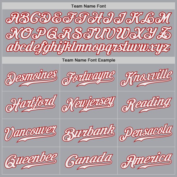 Custom Gray White Red-Gold Authentic Baseball Jersey