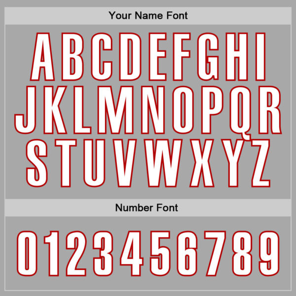 Custom Gray White Red-Gold Authentic Baseball Jersey