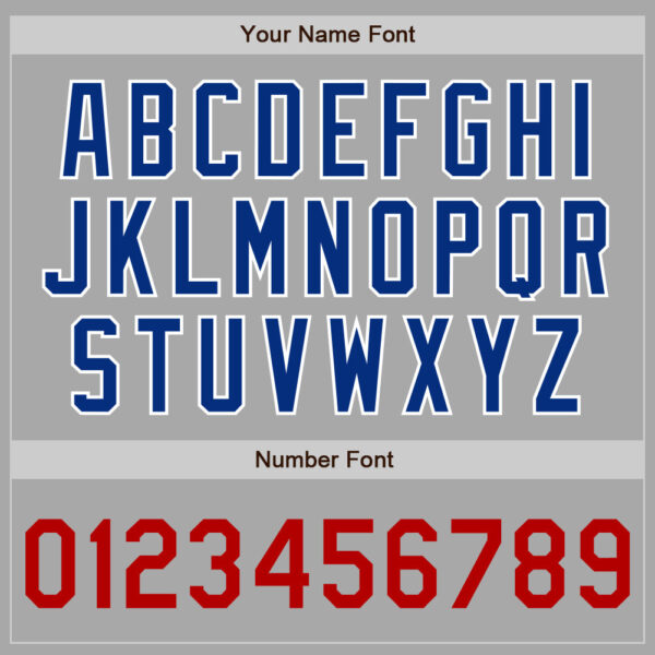 Custom Gray Royal-Red Authentic Baseball Jersey