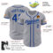 Custom Gray Royal Authentic Baseball Jersey
