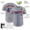Custom Gray Royal-Orange Authentic Baseball Jersey