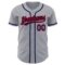 Custom Gray Navy-Red Authentic Baseball Jersey