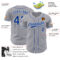 Custom Gray Royal-White Authentic Baseball Jersey