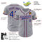 Custom Gray Royal-Red Authentic Baseball Jersey