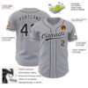 Custom Gray Black-White Authentic Baseball Jersey