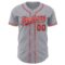 Custom Gray Red-Black Authentic Baseball Jersey