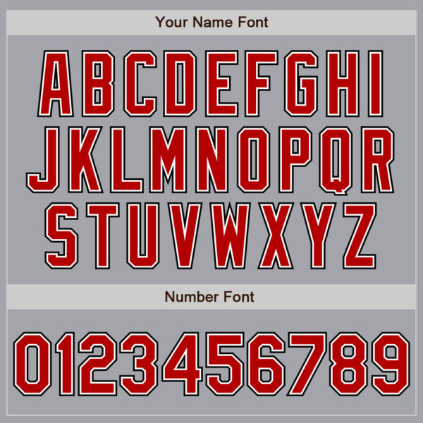 Custom Gray Red-Black Authentic Baseball Jersey