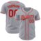 Custom Gray Red-Black Authentic Baseball Jersey