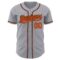 Custom Gray Orange-Black Authentic Baseball Jersey