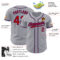 Custom Gray Red-Royal Authentic Baseball Jersey