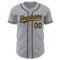 Custom Gray Black-Old Gold Authentic Baseball Jersey