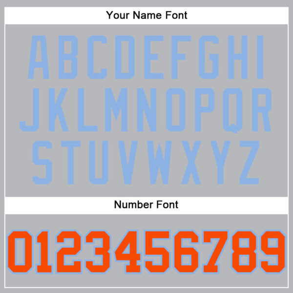 Custom Gray Orange-Light Blue Authentic Baseball Jersey