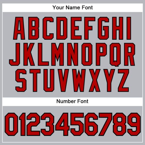 Custom Gray Black Pinstripe Red Authentic Baseball Jersey