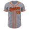 Custom Gray Black Pinstripe Orange Authentic Baseball Jersey