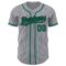 Custom Gray Black Pinstripe Kelly Green Authentic Baseball Jersey