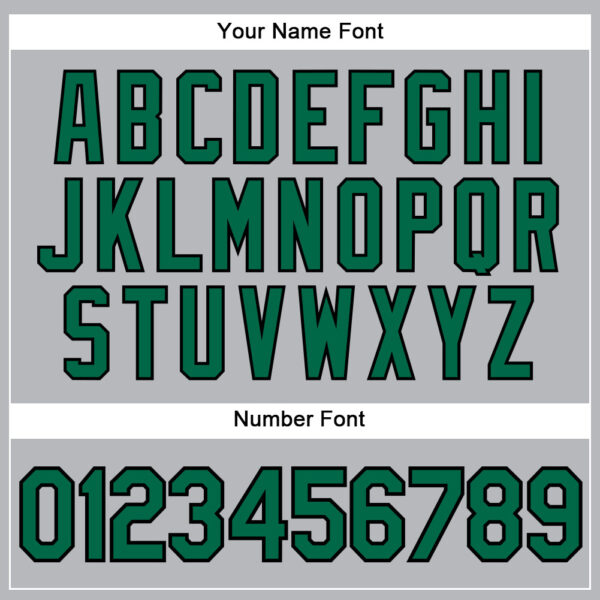 Custom Gray Black Pinstripe Kelly Green Authentic Baseball Jersey