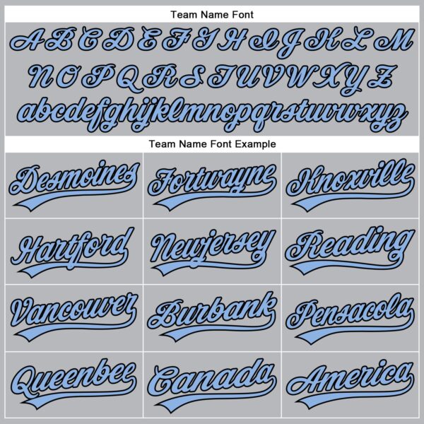 Custom Gray Black Pinstripe Light Blue Authentic Baseball Jersey