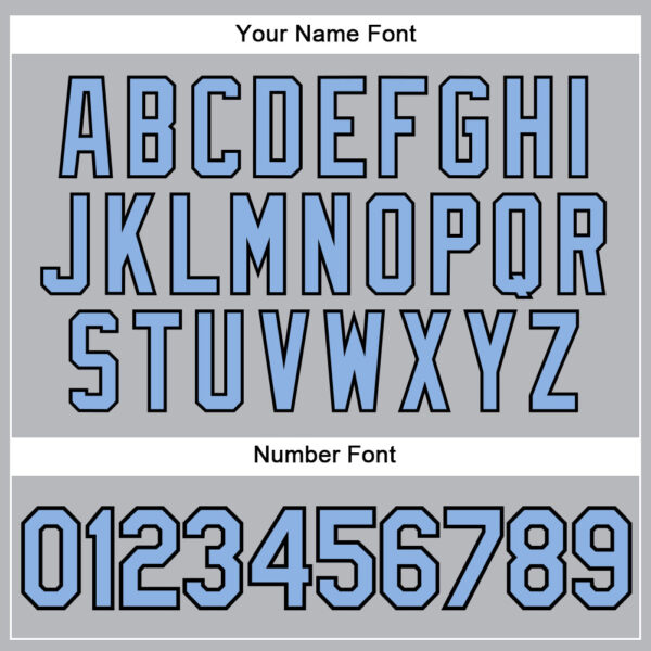 Custom Gray Black Pinstripe Light Blue Authentic Baseball Jersey