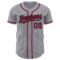 Custom Gray Black Pinstripe Crimson Authentic Baseball Jersey