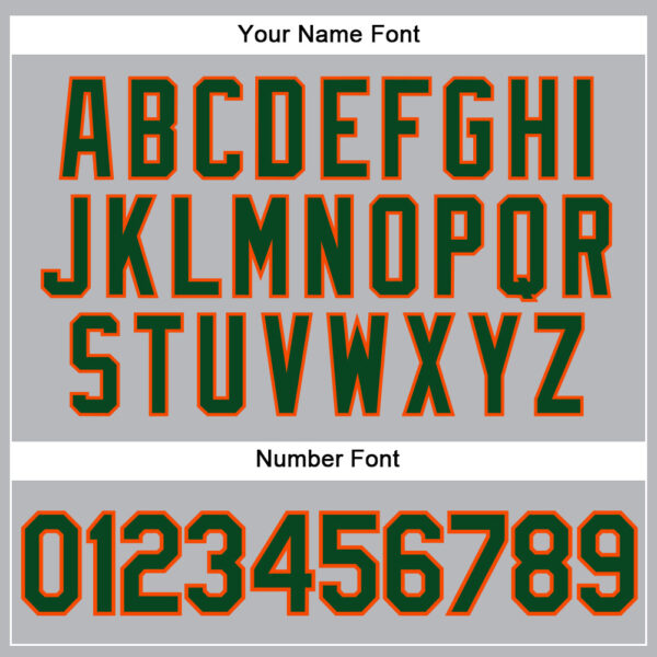 Custom Gray Green Pinstripe Orange Authentic Baseball Jersey