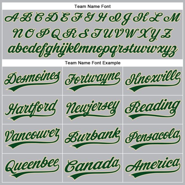 Custom Gray Green Pinstripe City Cream Authentic Baseball Jersey