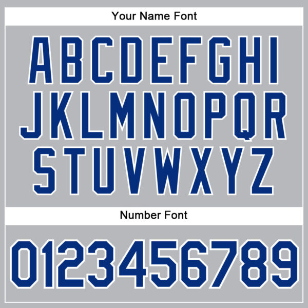 Custom Gray Royal Pinstripe White Authentic Baseball Jersey