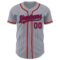 Custom Gray Royal Pinstripe Red Authentic Baseball Jersey