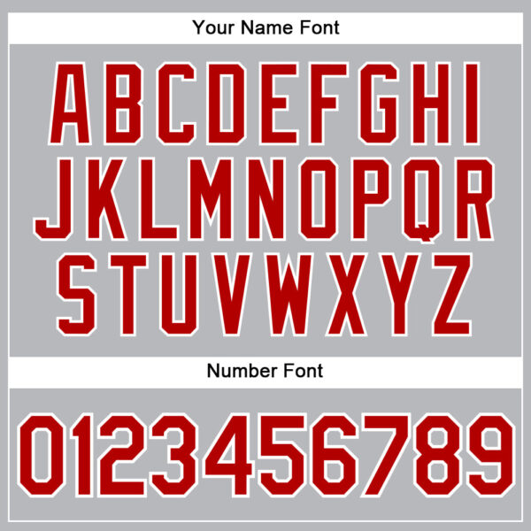 Custom Gray White Pinstripe Red Authentic Baseball Jersey