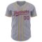 Custom Gray Purple Pinstripe Old Gold Authentic Baseball Jersey