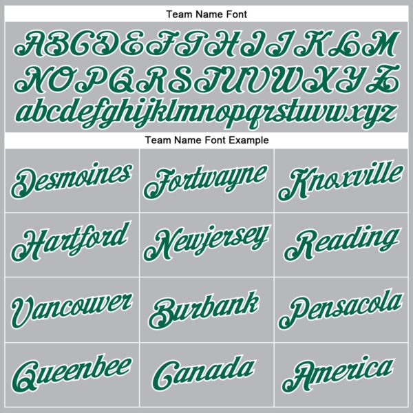 Custom Gray Kelly Green-White Performance T-Shirt