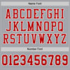 Custom Gray Red-White Mesh Authentic Football Jersey