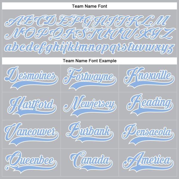 Custom Gray Light Blue-White Hockey Lace Neck Jersey