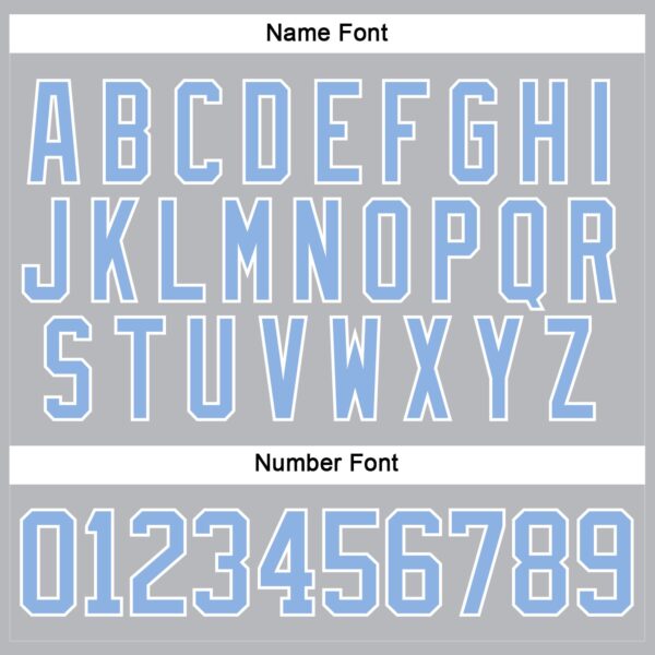 Custom Gray Light Blue-White Hockey Lace Neck Jersey